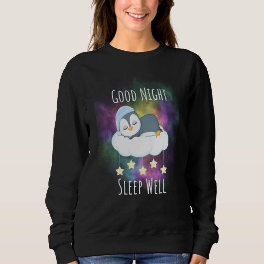 Good night sleep well Penguin For Kids スウェットシャツ (正面)
