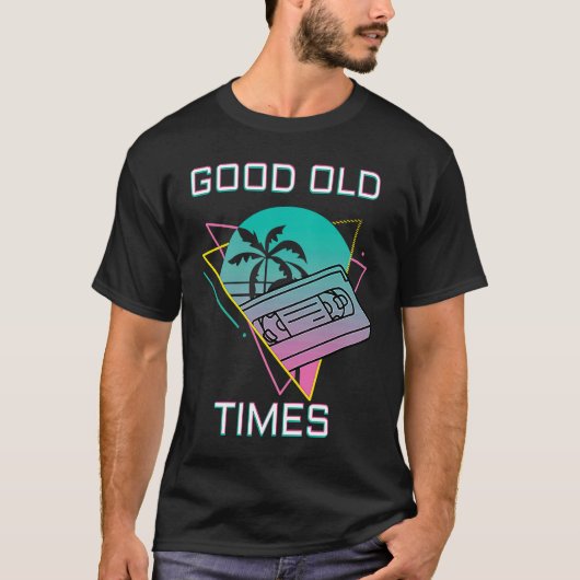 Good Old Times Vintage VHS Tシャツ (正面)