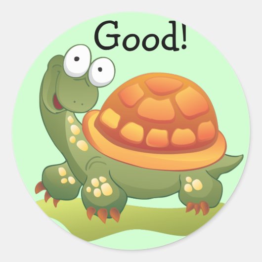 Good Reward Stickers - Turtle ラウンドシール (正面)