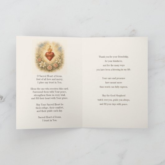 Good Shepherd Catholic Friendship Scripture カード (内部)