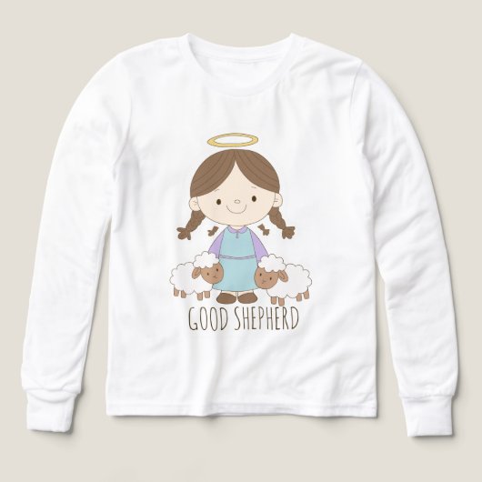Good Shepherd Cute Christian Kids Shirt (デザイン正面)