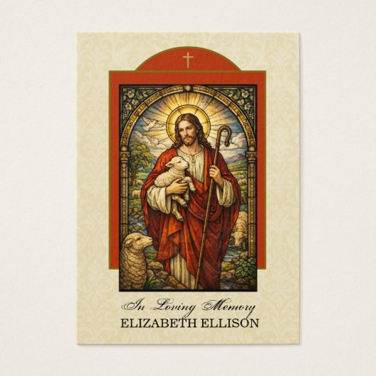 Good Shepherd Jesus Funeral Prayer Card (正面)