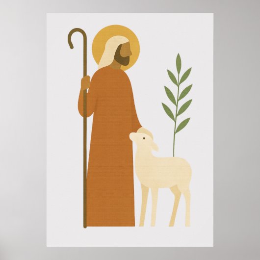 Good Shepherd with Lamb ポスター (正面)