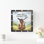 Good Shepherd's Delightful Find スクエア壁時計 (ホーム)