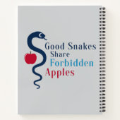 Good Snakes Share Forbidden Apples T-Shirt ノートブック (裏面)