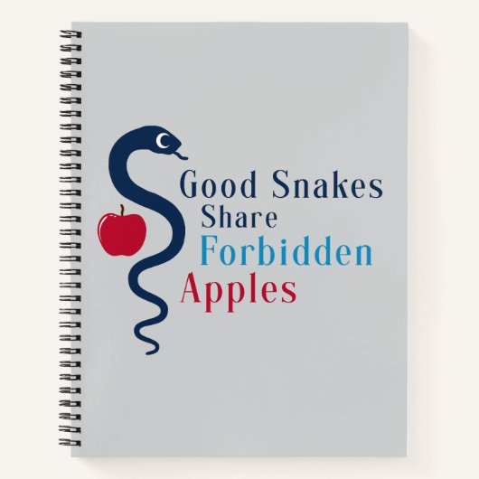 Good Snakes Share Forbidden Apples T-Shirt ノートブック (正面)