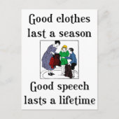 Good Speech Schoolことわざ ポストカード (正面)