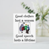 Good Speech Schoolことわざ ポストカード (スタンド正面)