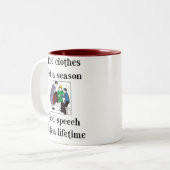 Good Speech School Grammarことわざコーヒーマグ ツートーンマグカップ (正面左)