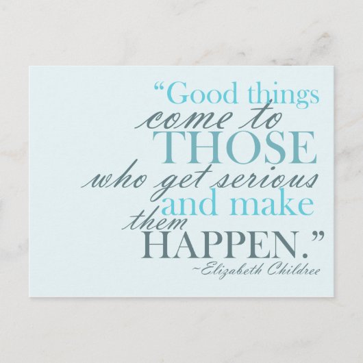 Good Things 来やる気を起こさせるPostkage ポストカード (正面)