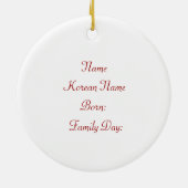 Good Things 来 - Korean Adoption セラミックオーナメント (裏面)