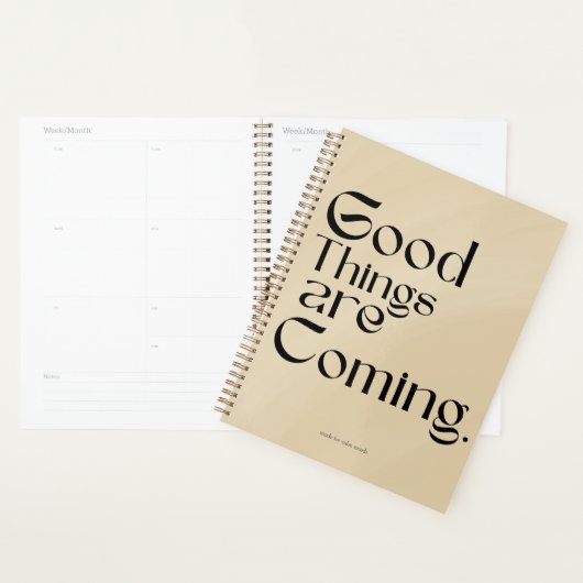 Good Things Are Coming Planner プランナー手帳 (ディスプレー)