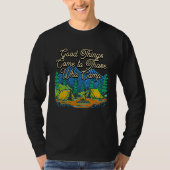 Good Things Come Motivational Quote Camping Inspir Tシャツ (正面)