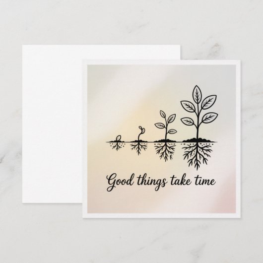 Good Things Take Time 招待状 (正面/裏面)