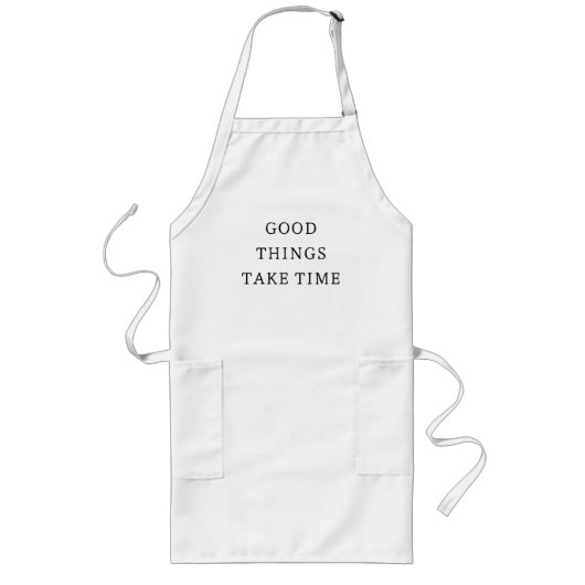 Good Things Take Time Minimal Apron ロングエプロン (正面)