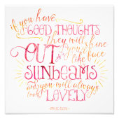 Good Thoughts Sunbeams フォトプリント (正面)