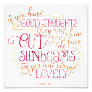 Good Thoughts Sunbeams フォトプリント