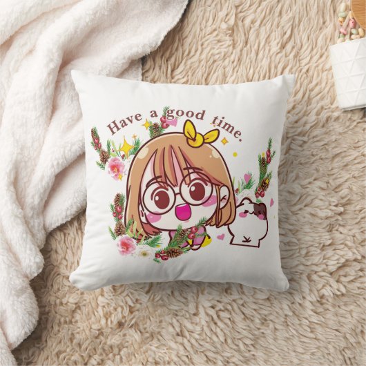 Good time of Pillow クッション (ブランケット)