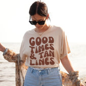 Good TimesおよびTan Lines | Boho夏休み Tシャツ
