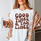 Good TimesおよびTan Lines | Boho夏休み Tシャツ