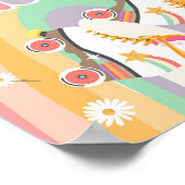 Good Timesローラースケー転がトスケートで滑るレトロ ポスター (角)