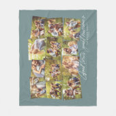 Good times思い出素晴らしティール(緑がかった色)12フォトコラージュ フリースブランケット (正面)