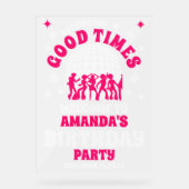 Good Times誕生日パーティー歓迎フロステッド アクリルサイン (正面)