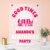Good Times誕生日パーティー歓迎フロステッド アクリルサイン (ウェディング)