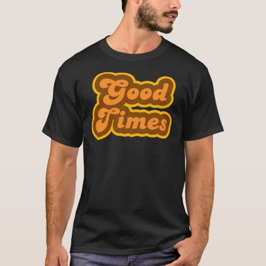 Good Times -レトロ70s – ロゴ必須Tシャツ Tシャツ (正面)