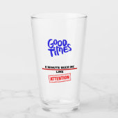 Good Times Beer Me Time タンブラーグラス (正面)