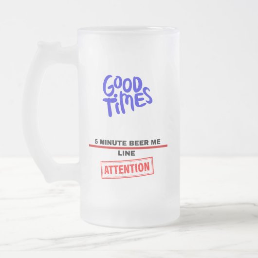 Good Times Beer Me Time フロストグラスビールジョッキ (左)