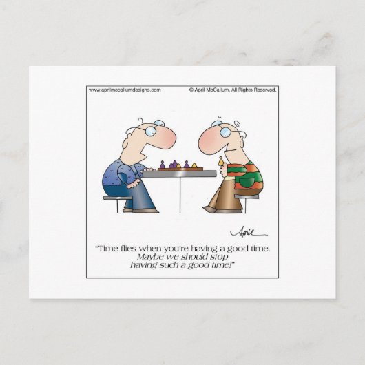 GOOD TIMES Cartoonハガキby April McCallum ポストカード (正面)