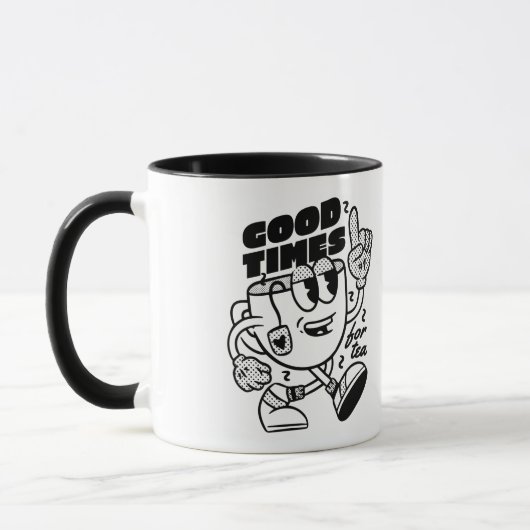 Good Times for Tea | ミニマルレトロティー恋人 マグカップ (左)