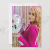 Good Times Groovy Pink Valentine's Galentine's Day 招待状 (裏面)