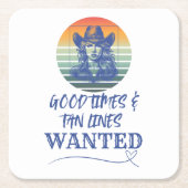 Good Times & Tan Lines WANTEDコースター スクエアペーパーコースター (正面)