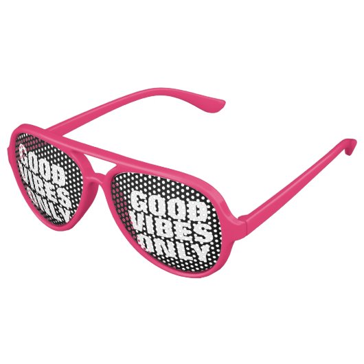 GOOD VIBESのみおもしろいパーティーの色カスタムの色 アビエーターサングラス (アングル)