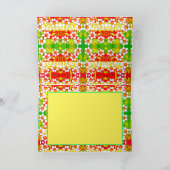 Good Vibesのみ平和サインとデイジーHippie カード (内部)