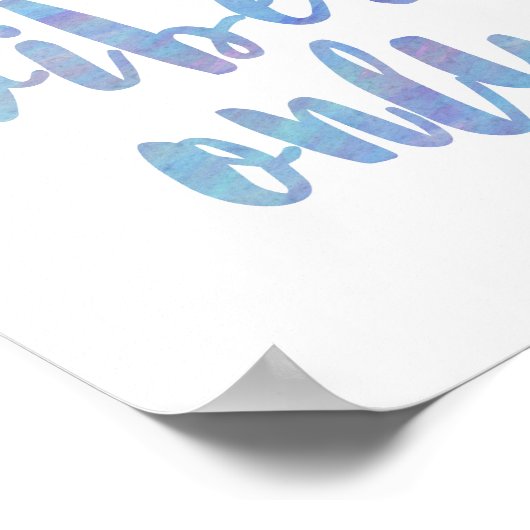 Good Vibesのみ青い水色 ポスター (角)