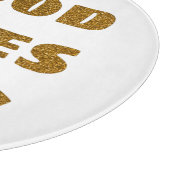 Good Vibesのみ |ブラック&ゴールデングリッター カッティングボード (角)