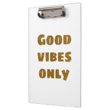 Good Vibesのみ |ブラック&ゴールデングリッター