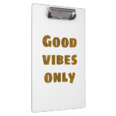 Good Vibesのみ |ブラック&ゴールデングリッター クリップボード (右)