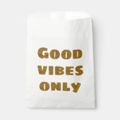 Good Vibesのみ |ブラック&ゴールデングリッター フェイバーバッグ (正面)