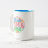 Good Vibesのみ |レトロヴィンテージ ツートーンマグカップ (正面左)