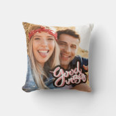 Good Vibesカップルの写真 クッション (正面)