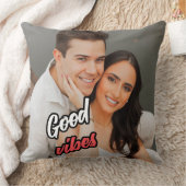 Good Vibesカップル写真装飾用クッション クッション (ブランケット)