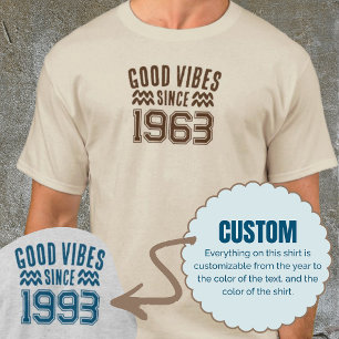Good Vibes以来のカスタムのシャツ誕生日ギフト Tシャツ