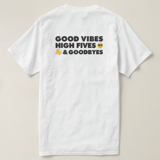 Good Vibes卒業メッセージ Tシャツ (デザイン裏面)