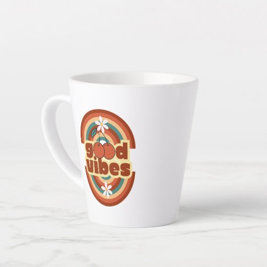 Good Vibes カフェラテマグ (左アングル)