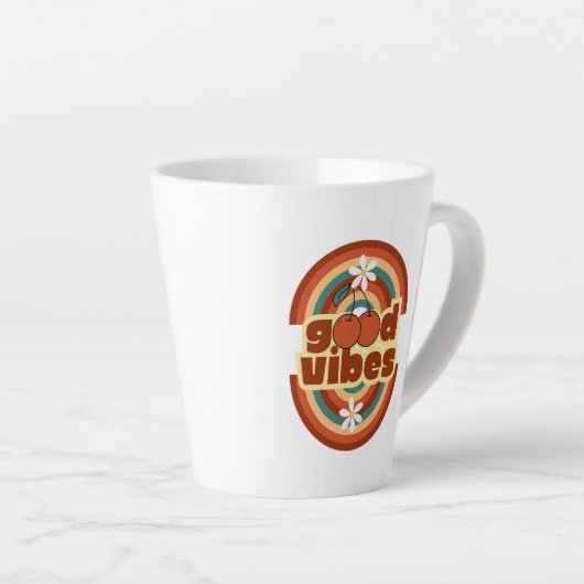 Good Vibes カフェラテマグ (右アングル)