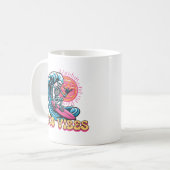 Good Vibes -サーフィン – 夏Vibes コーヒーマグカップ (正面左)